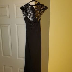 Tic Toc Lace Bib Wrap Dress